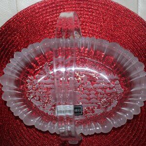 Mikasa Winter Dreams Frosted Glass Basket